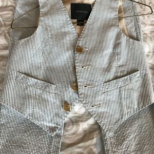 Crewcuts boys seersucker suit size 3 vest+pants